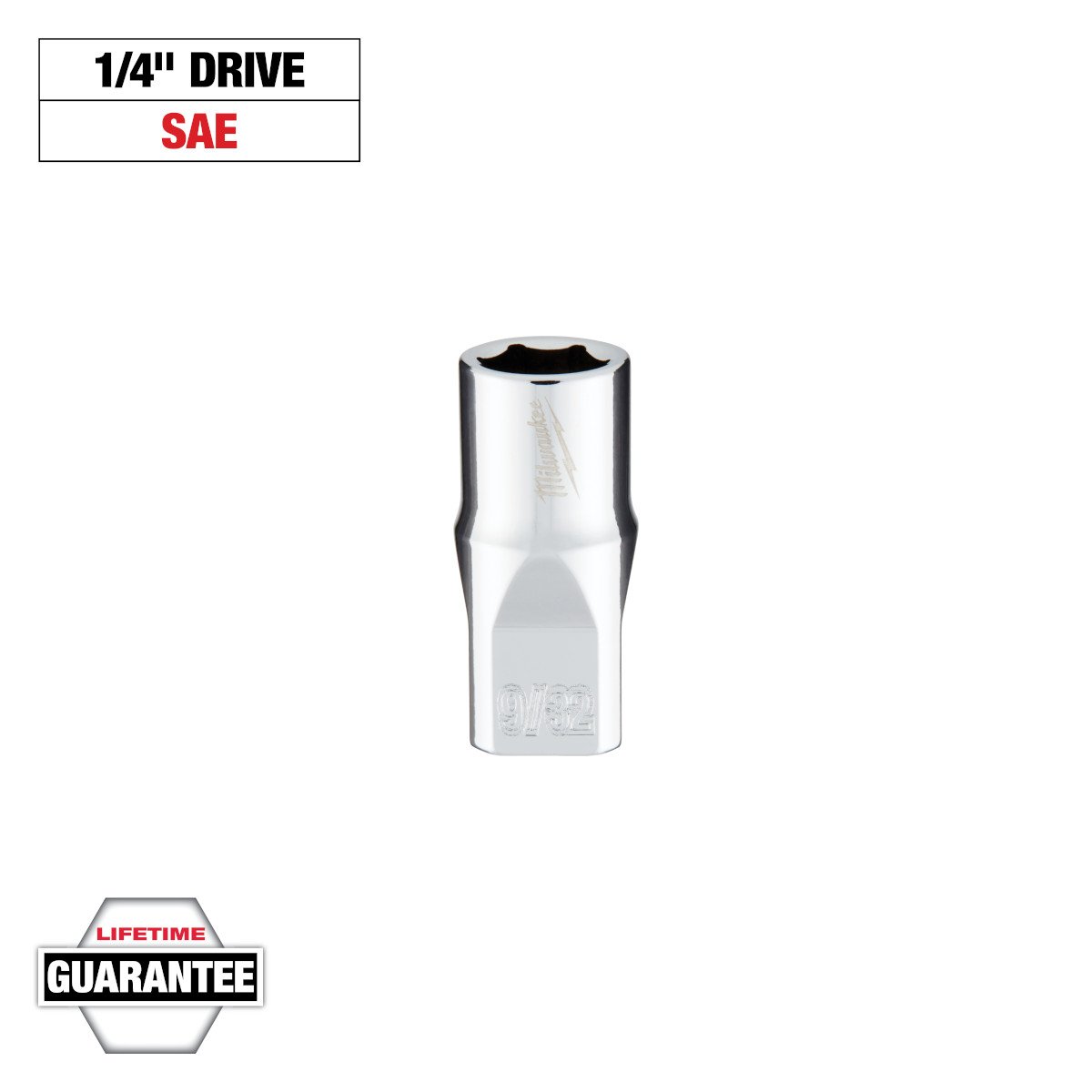 Milwaukee 45-34-9004 1/4 in. Drive 9/32 in. SAE 6-Point Socket - feature callout