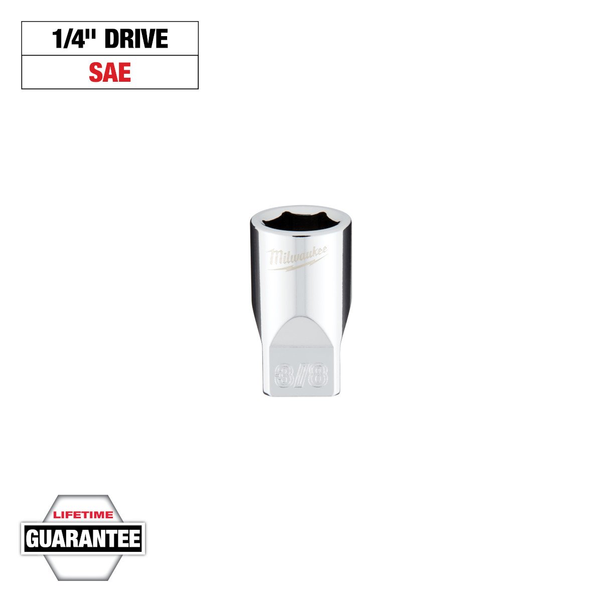 Milwaukee 45-34-9007 1/4 in. Drive 3/8 in. SAE 6-Point Socket - feature callout