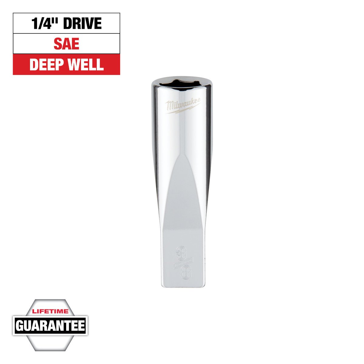 Milwaukee 45-34-9018 1/4 in. Drive 3/8 in. SAE 6-Point Deep Socket - feature callout