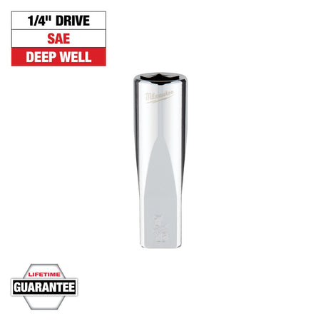 Milwaukee 45-34-9019 1/4 in. Drive 7/16 in. SAE 6-Point Deep Socket - feature callout