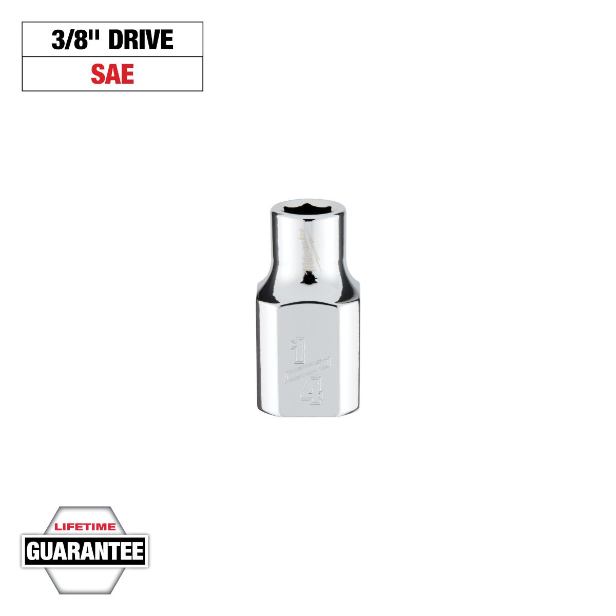 Milwaukee 45-34-9060 3/8 in. Drive 1/4 in. SAE 6-Point Socket - feature callout