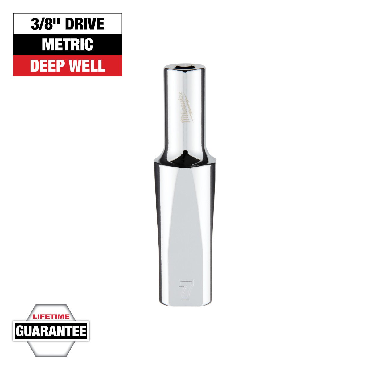 Milwaukee 45-34-9091 3/8 in. Drive 7mm Metric 6-Point Deep Socket - feature callout