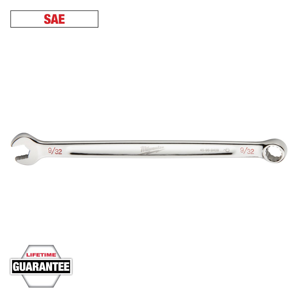 Milwaukee 45-96-9409 9/32" SAE Combination Wrench - feature callout