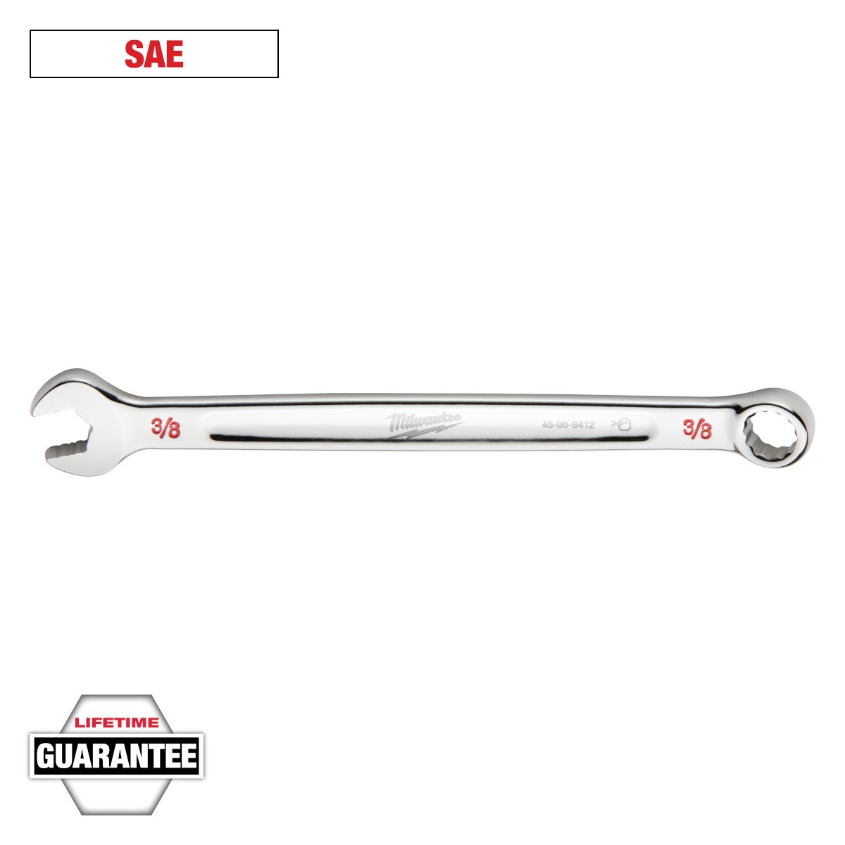 Milwaukee 45-96-9412 3/8" SAE Combination Wrench - feature callout
