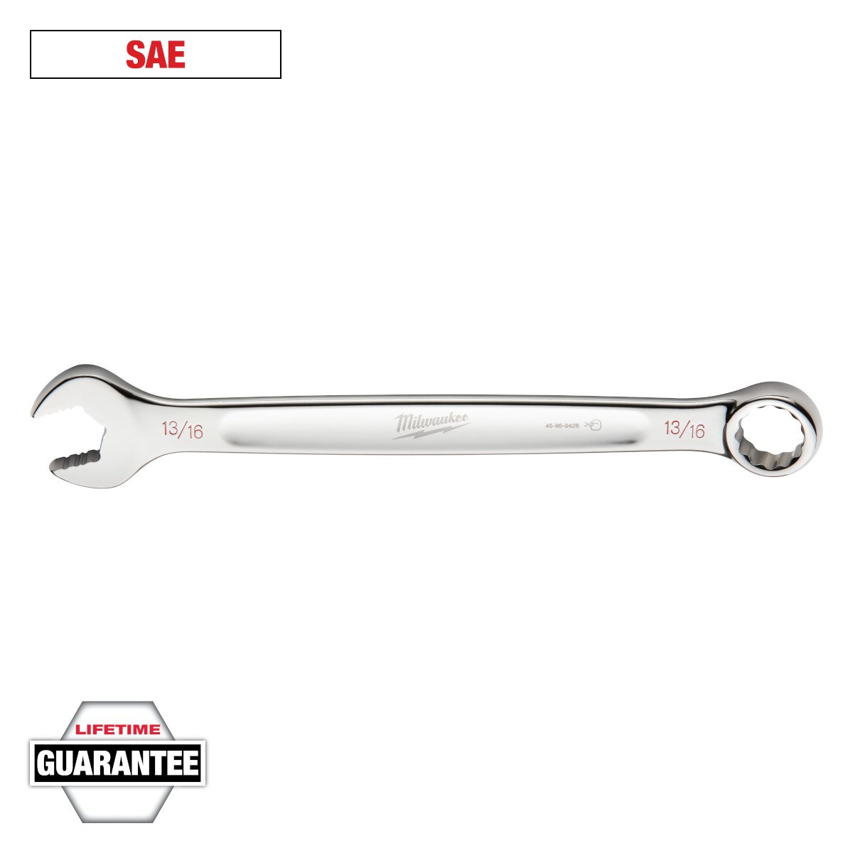 Milwaukee 45-96-9426 13/16" SAE Combination Wrench - feature callout