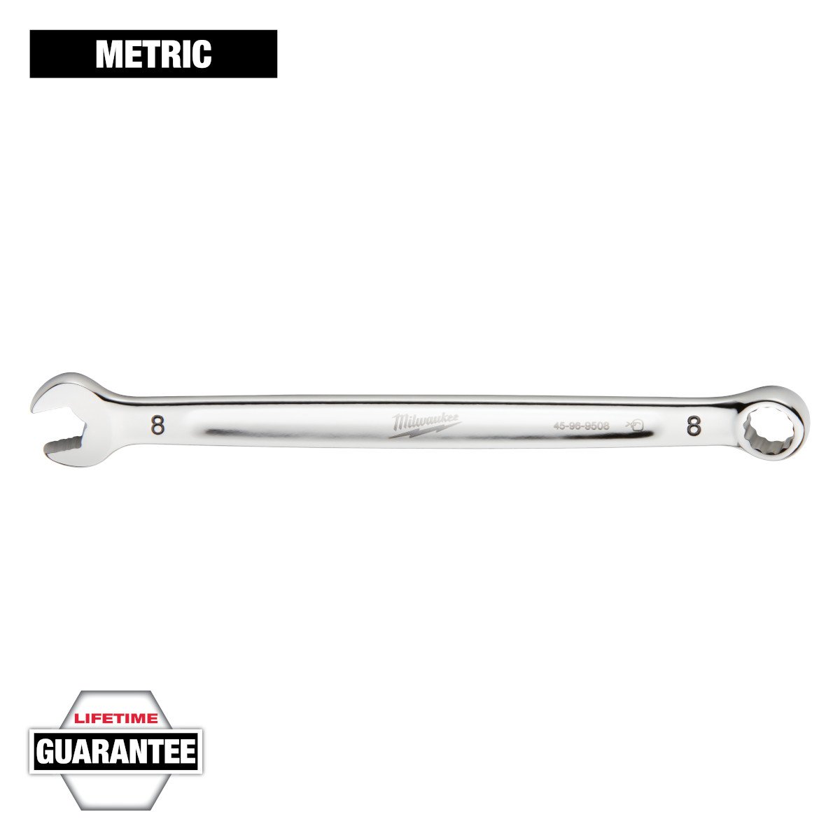 Milwaukee 45-96-9508 8mm Metric Combination Wrench - feature callout