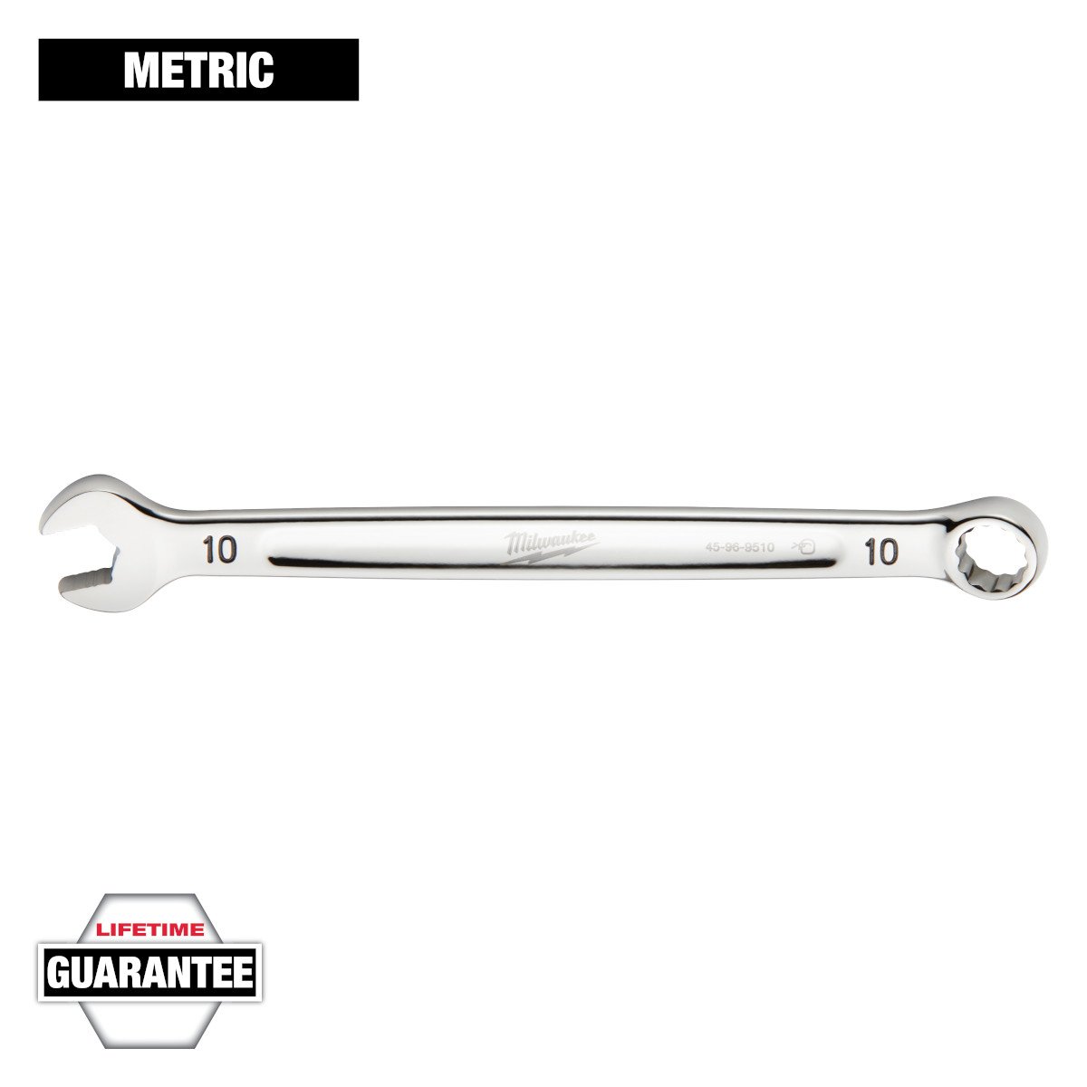 Milwaukee 45-96-9510 10mm Metric Combination Wrench - feature callout