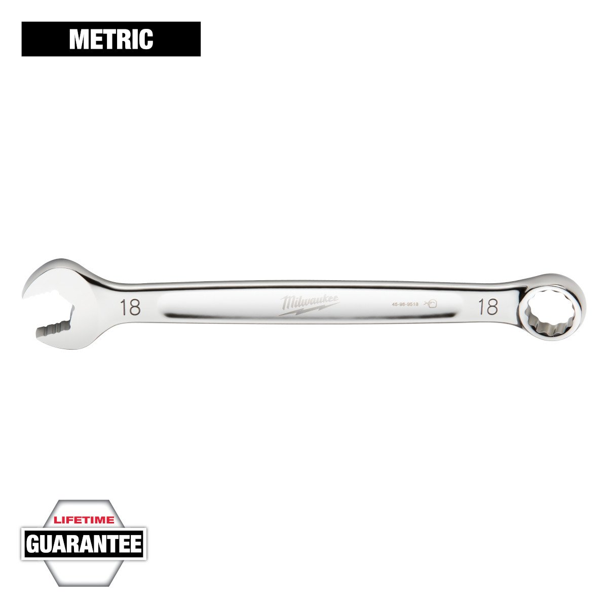 Milwaukee 45-96-9518 18mm Metric Combination Wrench - feature callout