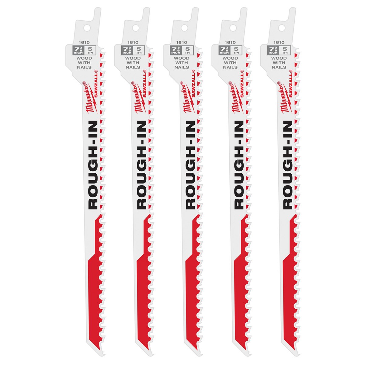 Milwaukee 48-00-1610 SAWZALL® Rough-In Blade - 5 PK - product view
