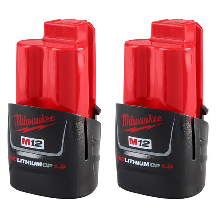 Milwaukee 48-11-2411 M12™ REDLITHIUM™ 1.5Ah Compact Battery Pack (2 Piece) - product view