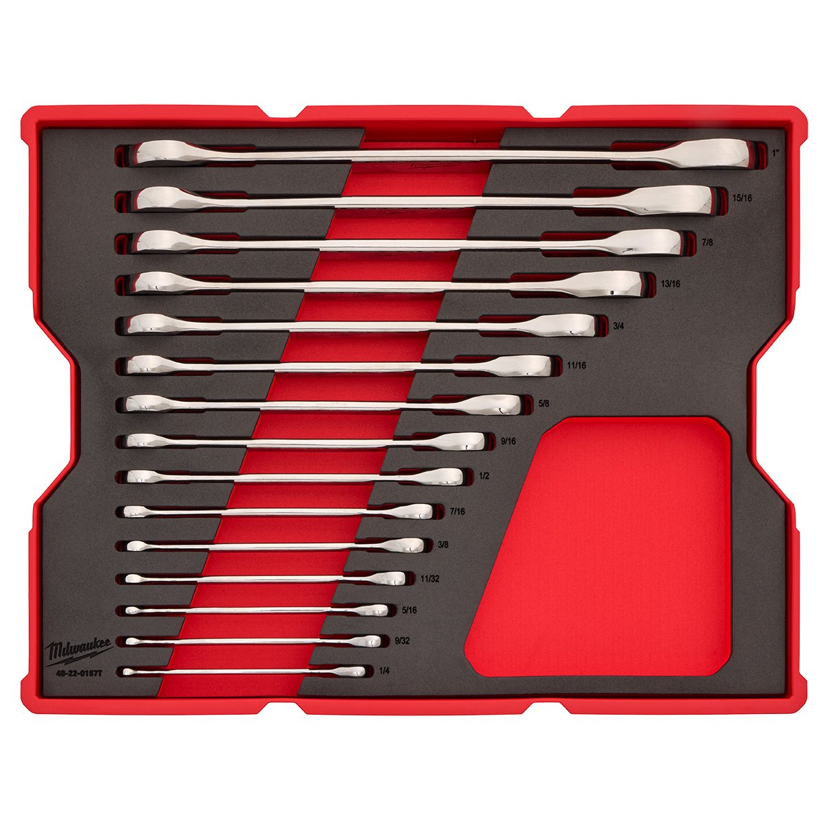Milwaukee 48-22-0157 15pc SAE Combo Wrenches w/Foam - product view