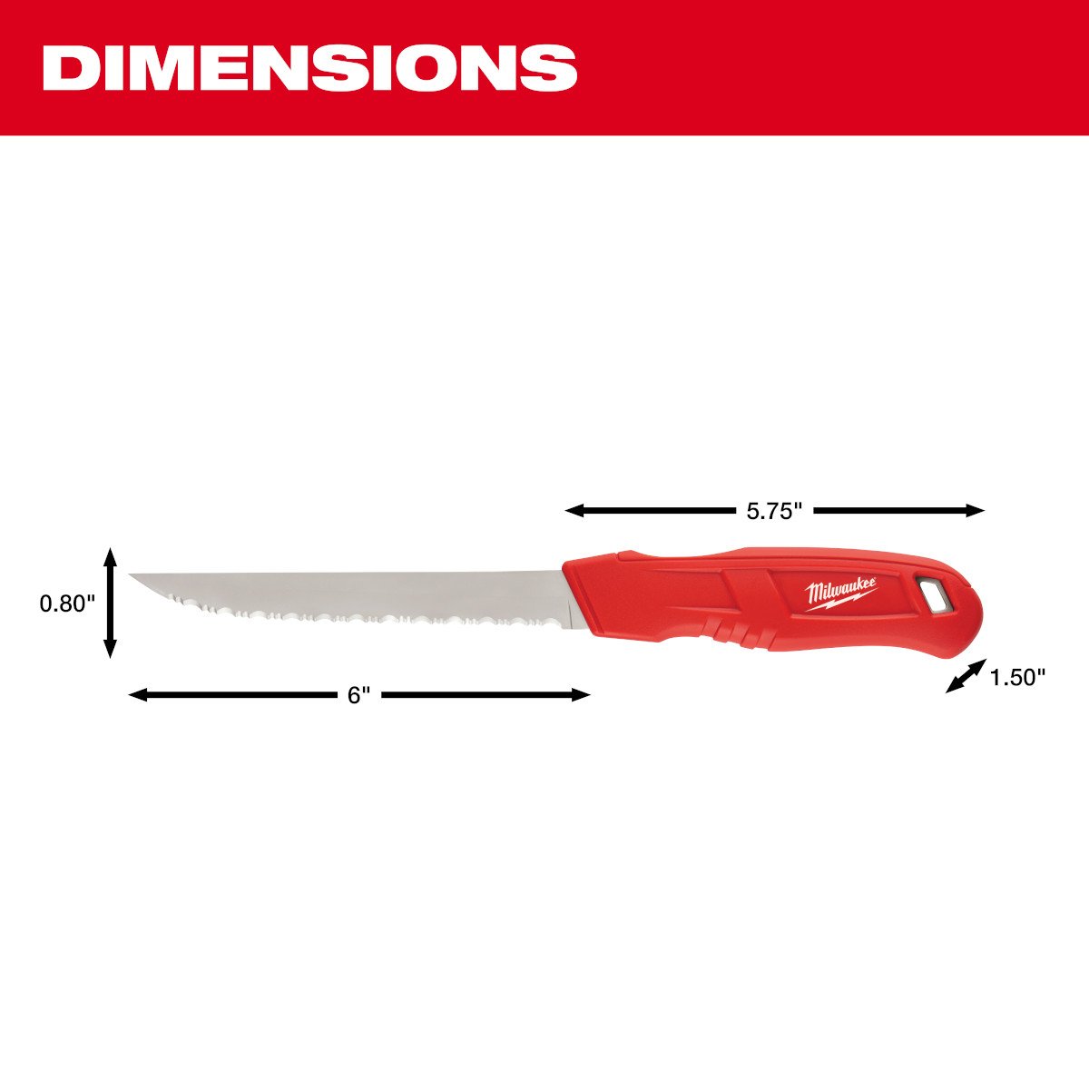 Milwaukee 48-22-1922 Serrated Insulation Knife - feature callout