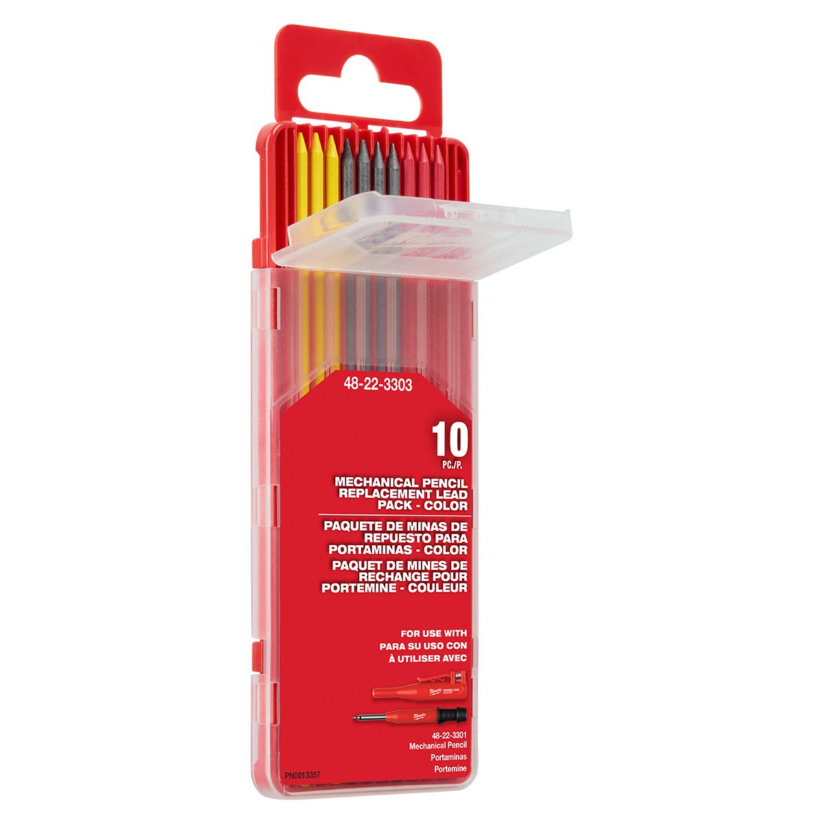 Milwaukee 48-22-3303 10-Piece Colored Mechanical Pencil Lead Refills - product view