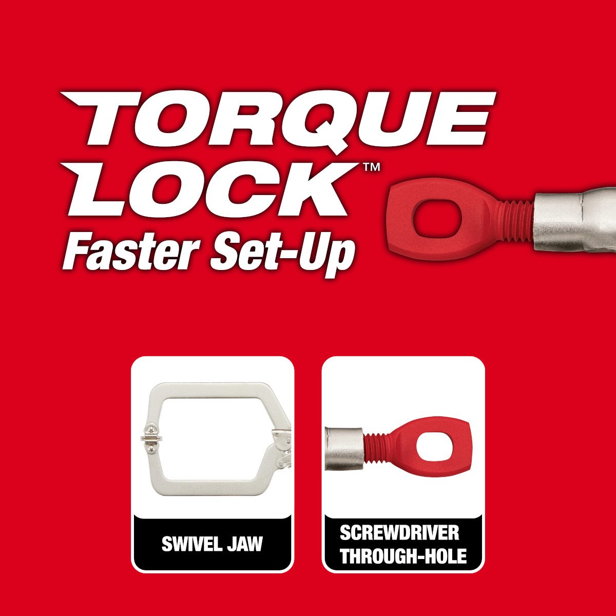 Milwaukee 48-22-3523 9 in. Locking Clamp With Swivel Jaws - feature callout