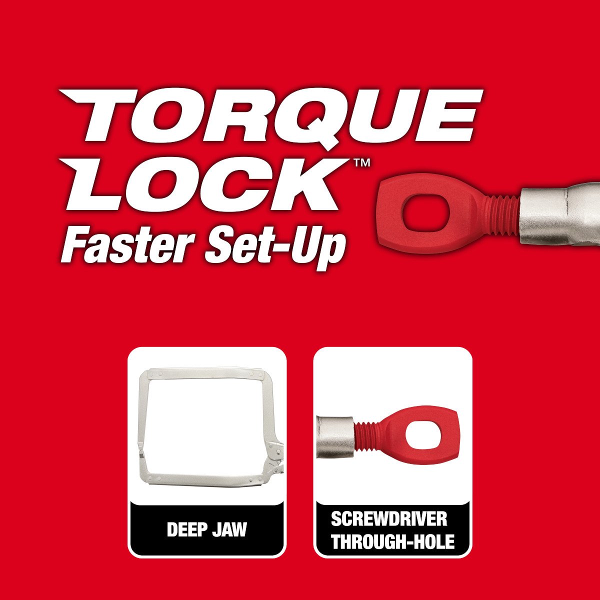 Milwaukee 48-22-3529 18 in. Locking Clamp With Deep Jaws - feature callout
