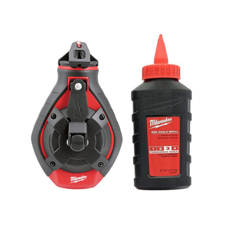Milwaukee 48-22-3986 100 Ft. Bold Line Chalk Reel - Red Chalk - feature callout