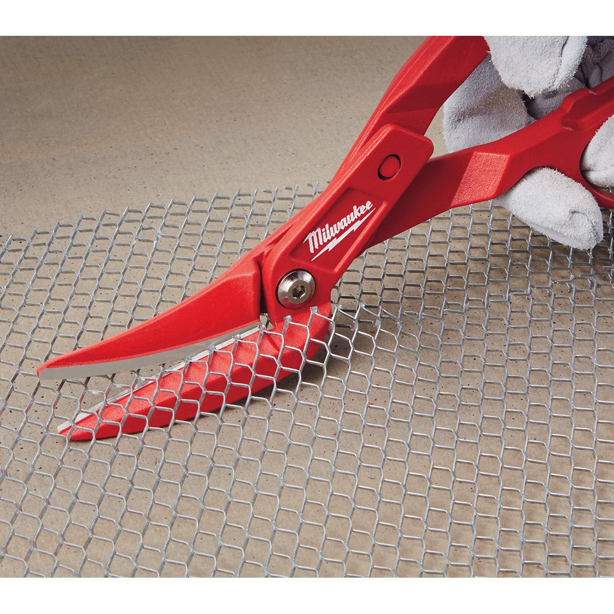 Milwaukee 48-22-4005 Offset Compound Tinner - in use