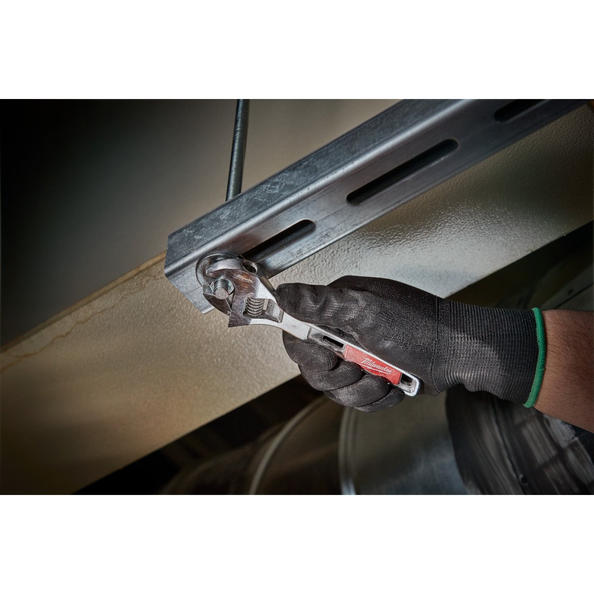 Milwaukee 48-22-7406 6 in. Adjustable Wrench - in use