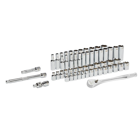 Milwaukee 48-22-9008 3/8 in. Drive 56 pc. Ratchet & Socket Set - SAE & Metric - product view