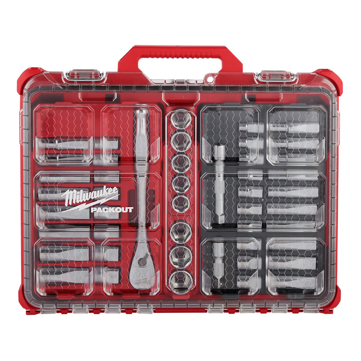 Milwaukee 48-22-9487 47PC 1/2" Drive Ratchet & Socket Set with PACKOUT™ Organizer - product view