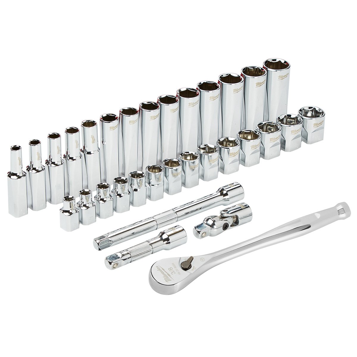 Milwaukee 48-22-9508 3/8 in. Drive 32 pc. Ratchet & Socket Set - Metric - product view