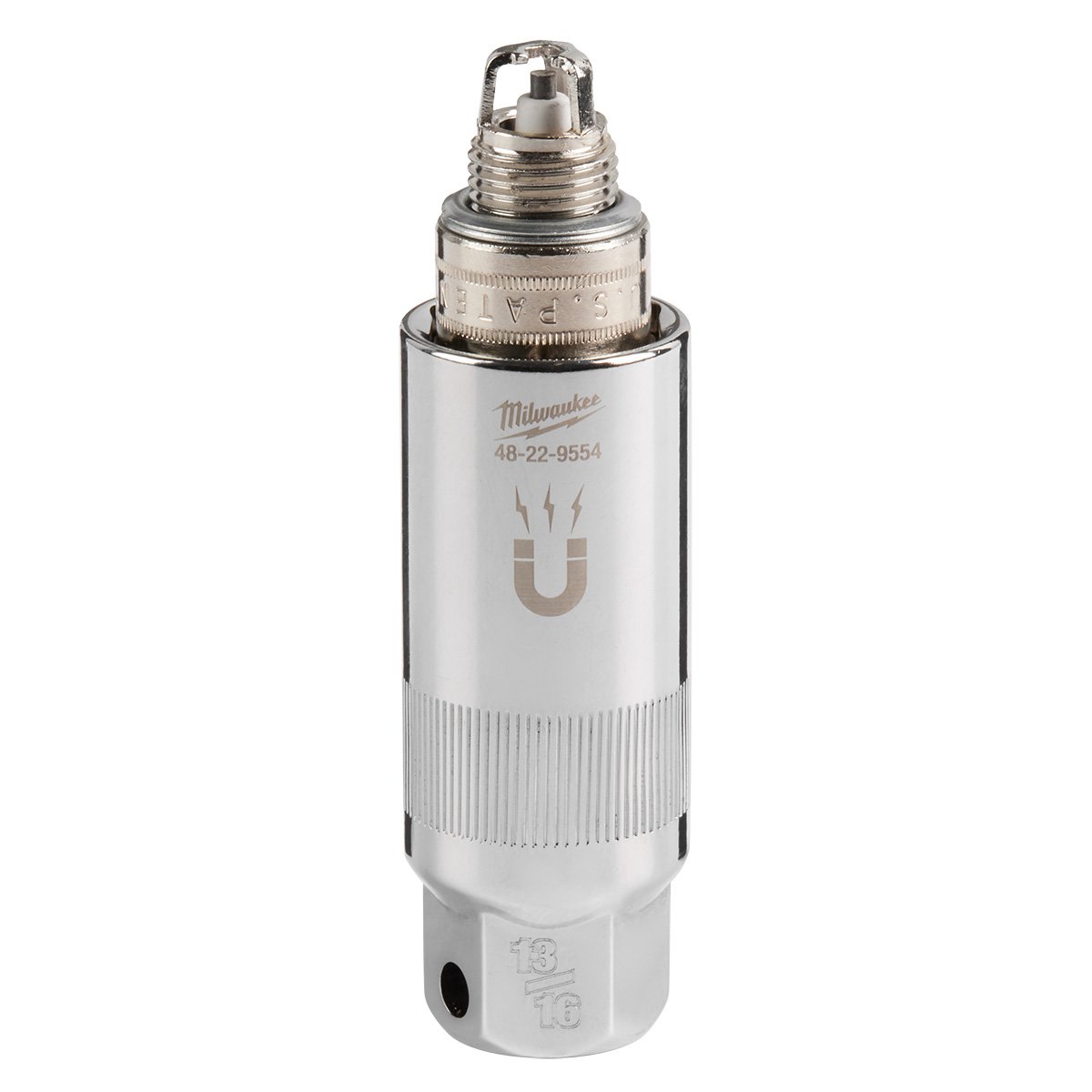 Milwaukee 48-22-9554 3/8" Drive 13/16" Magnetic Spark Plug Socket - product view