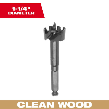 Milwaukee 48-25-1252 Selfeed Bit 1-1/4" - feature callout