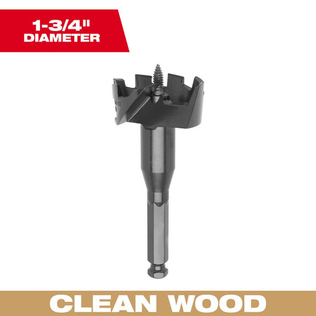 Milwaukee 48-25-1752 Selfeed Bit 1-3/4" - feature callout
