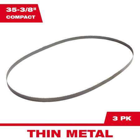 Milwaukee 48-39-0529 18 TPI Standard Compact Portable Band Saw Blade 3PK - feature callout