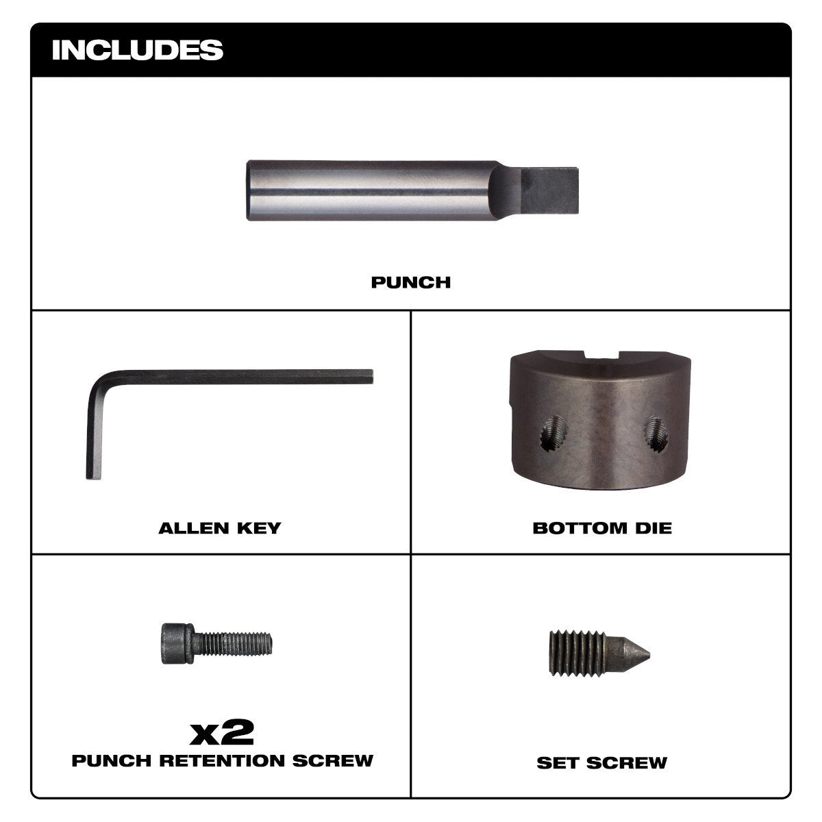 Milwaukee 48-44-0274 M18 FUEL™ 10Ga Nibbler Punch & Die Set - feature callout