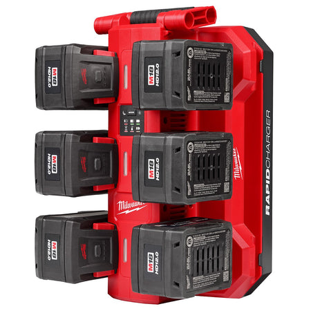 Milwaukee 48-59-1817 M18 Six Bay Daisy Chain Rapid Charger - product view