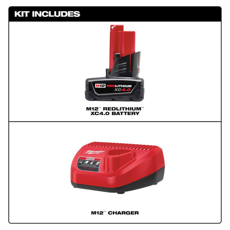 Milwaukee 48-59-2440 M12™ XC 4.0 Starter Kit - feature callout