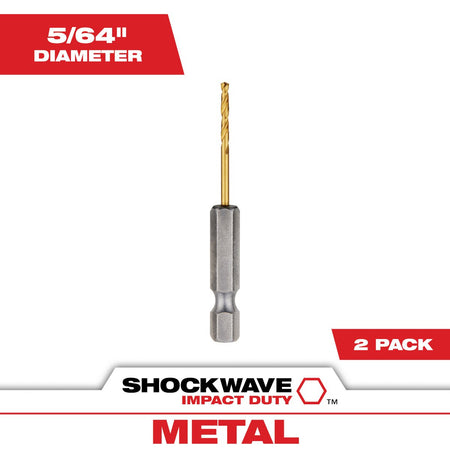 Milwaukee 48-89-4602 5/64 in. Titanium SHOCKWAVE™ Drill Bit - feature callout