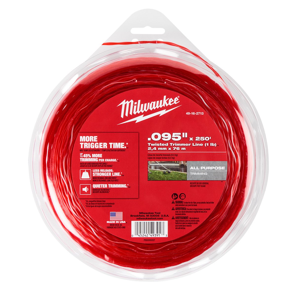 Milwaukee 49-16-2713 .095 in. x 250 Ft. Trimmer Line - product view