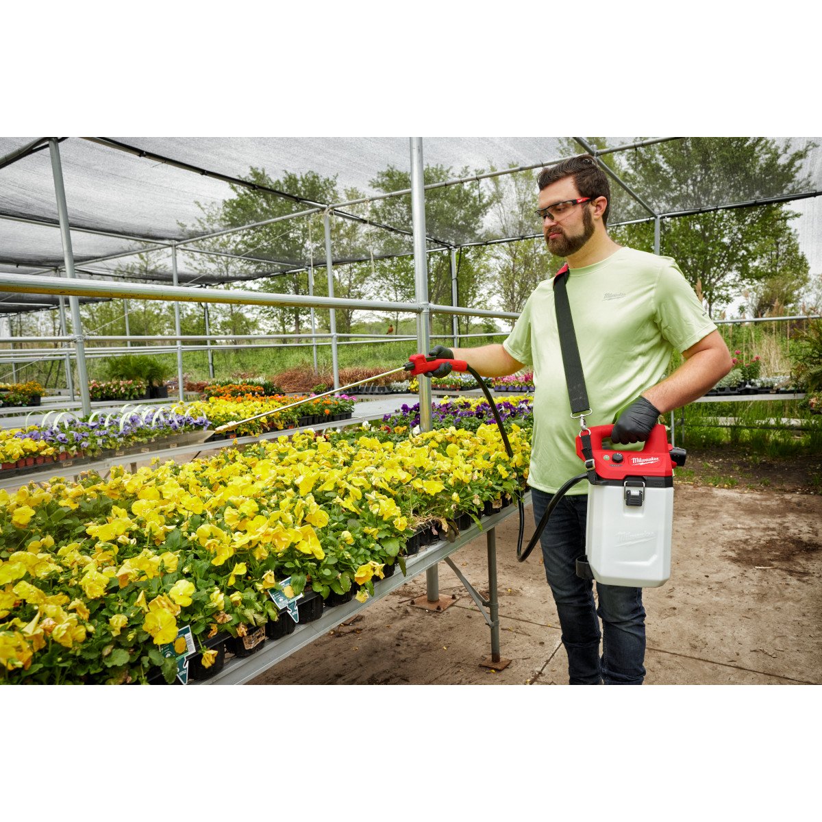 Milwaukee 49-16-2764 Handheld Sprayer Shoulder Strap - in use