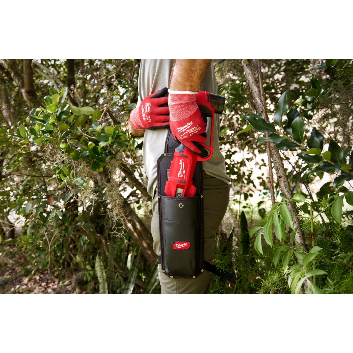 Milwaukee 49-17-2765 M12™ Brushless Pruning Shears Holster - in use