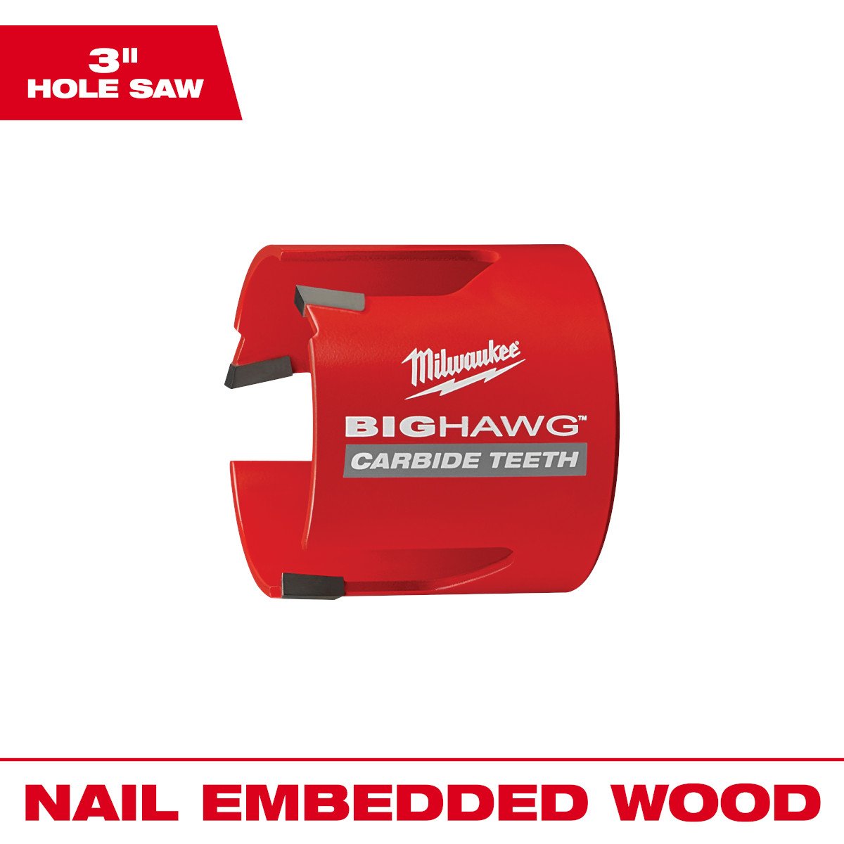 Milwaukee 49-56-9230 3 in. BIG HAWG™ with Carbide Teeth - feature callout
