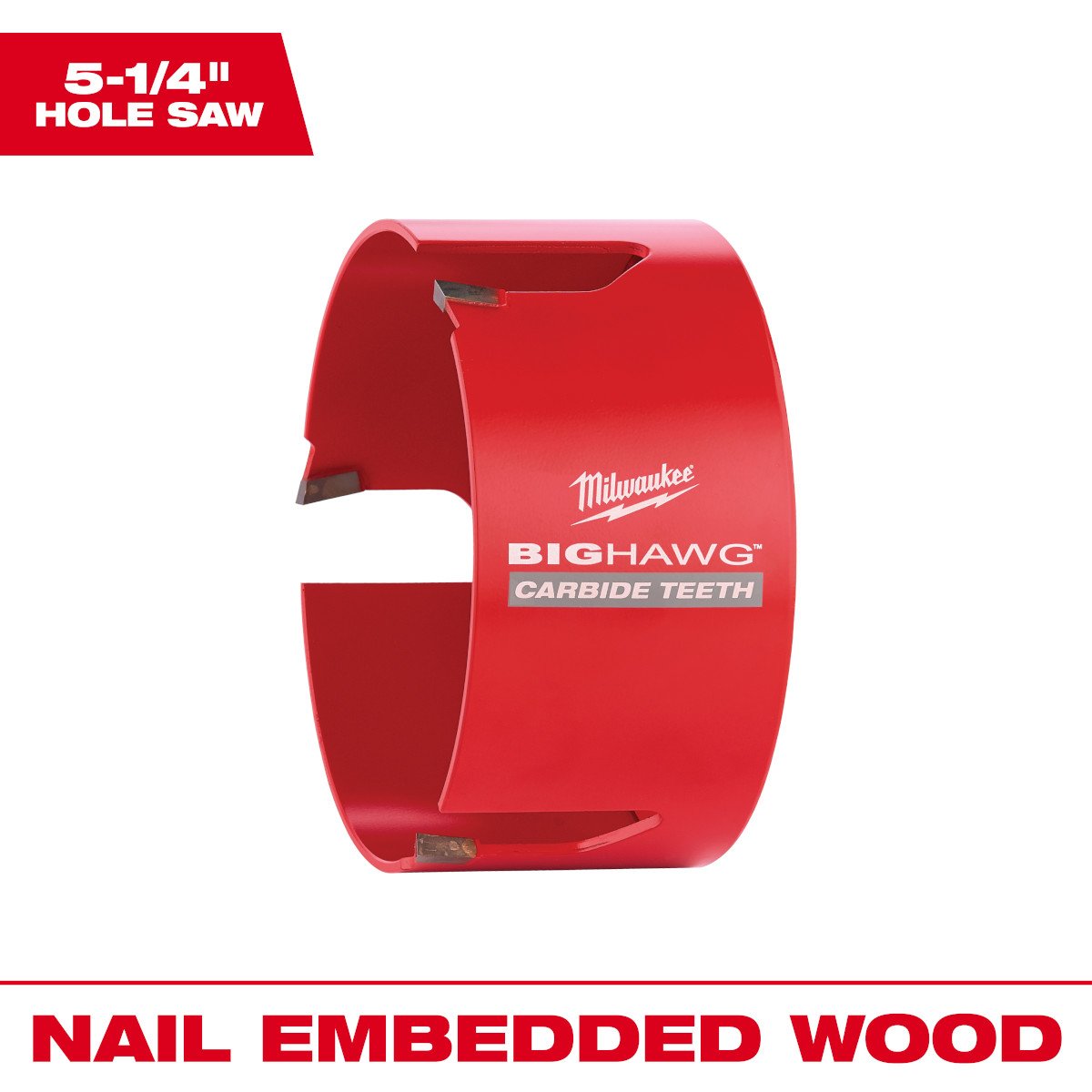 Milwaukee 49-56-9270 Big Hawg Cutter with Carbide Teeth - feature callout