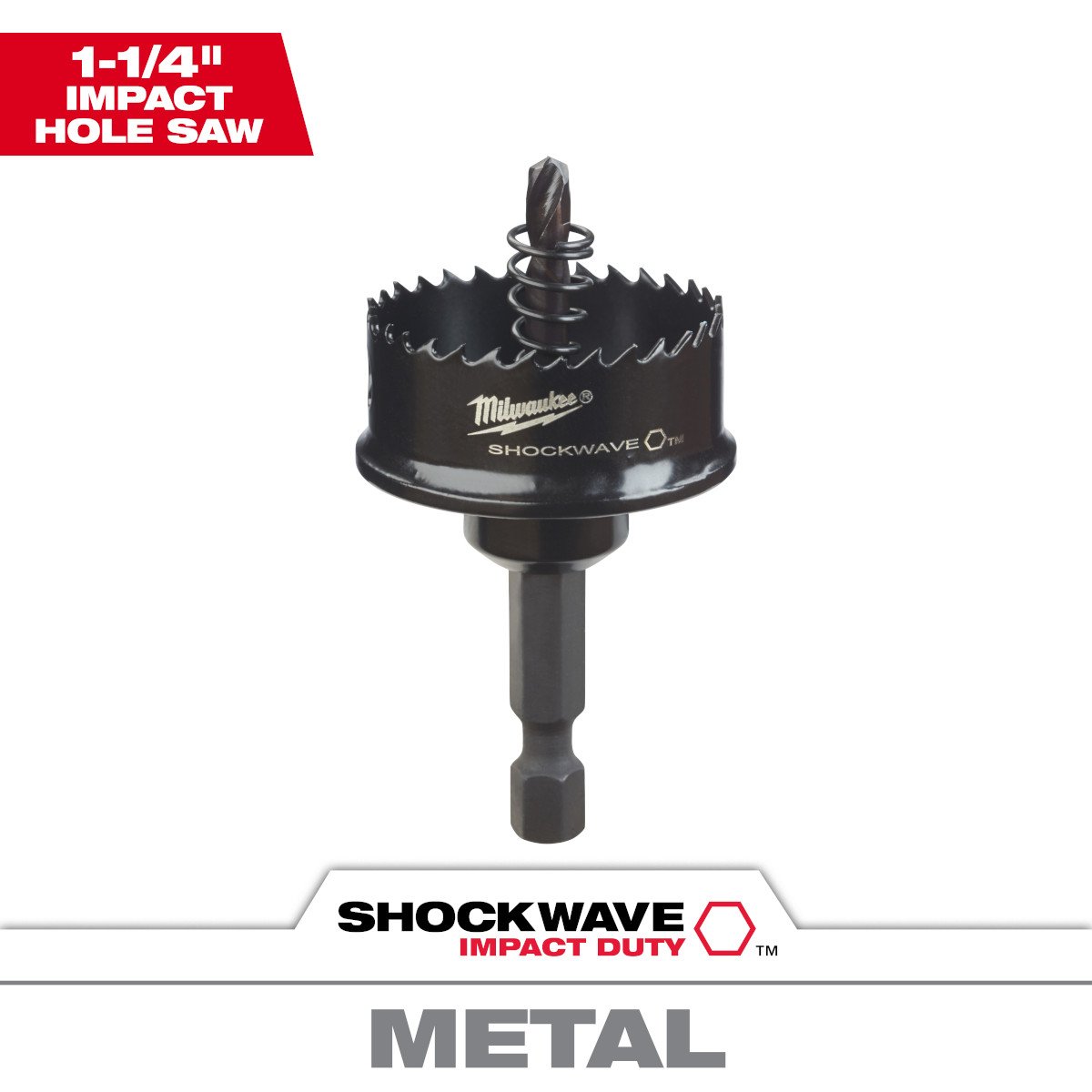 Milwaukee 49-56-9825 1-1/4 in. SHOCKWAVE™ Impact Hole Saw - feature callout