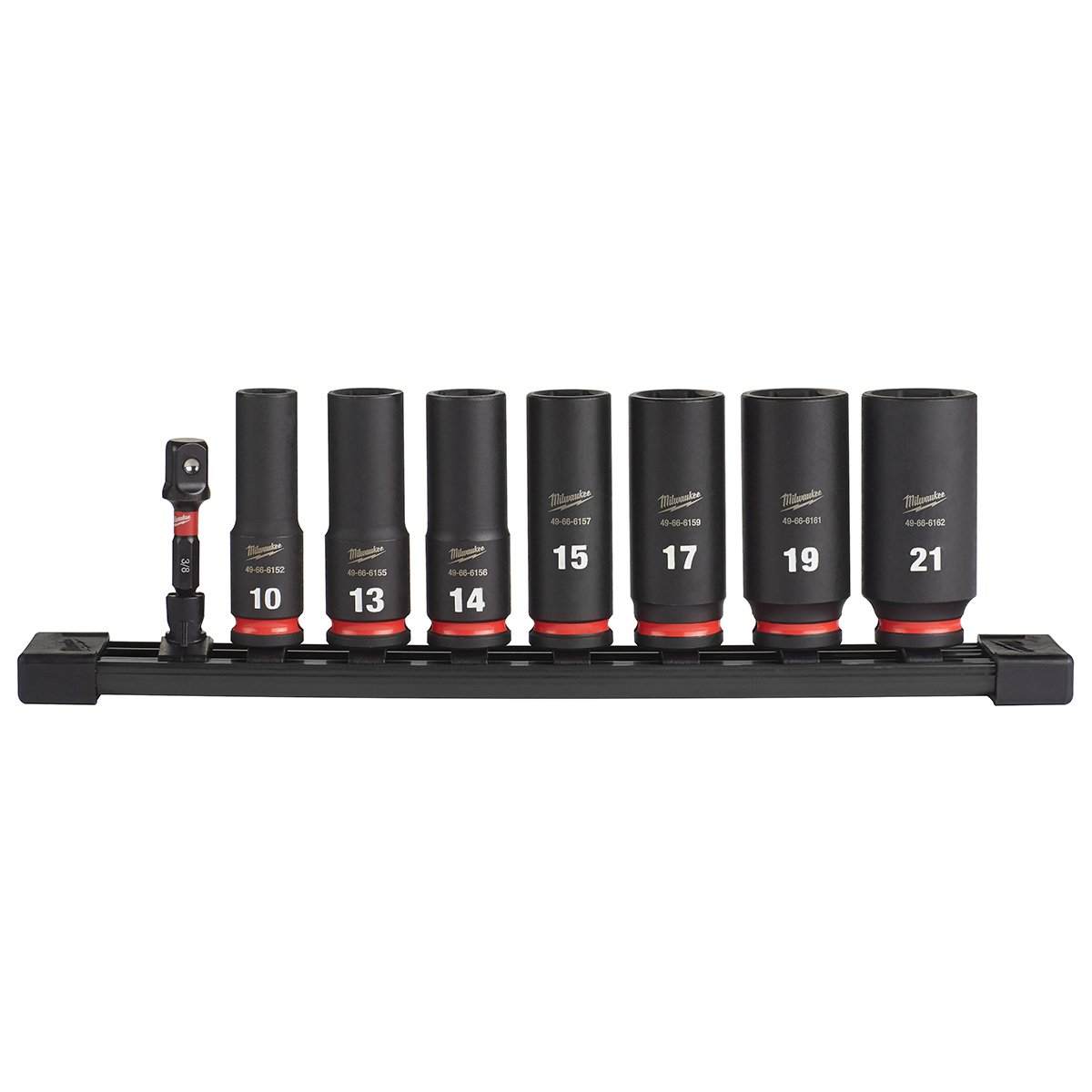 Milwaukee 49-66-7021 8PC SHOCKWAVE Impact Duty™ 3/8" Drive Metric Deep 6 Point Socket Set - product view