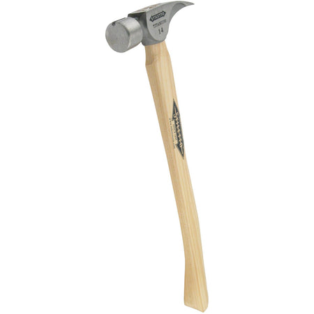 Milwaukee TI14SC 14 oz Titanium Smooth Face Hammer with 18 in. Curved Hickory Handle - product view