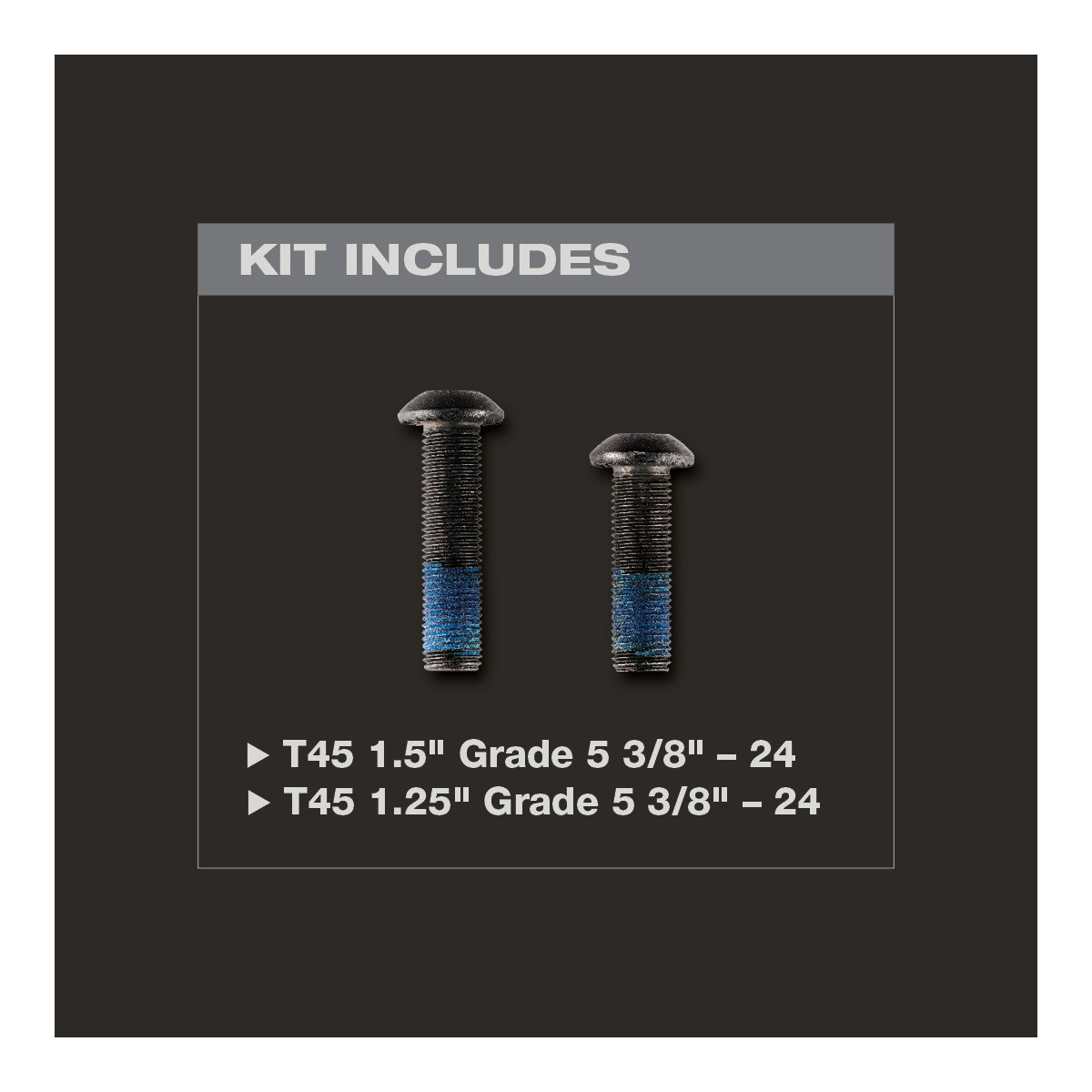 Milwaukee TIB-RB STILETTO® TIBONE™ 14, TIBONE™ 15, TRIMBONE™ Replacement Bolt Kit - feature callout