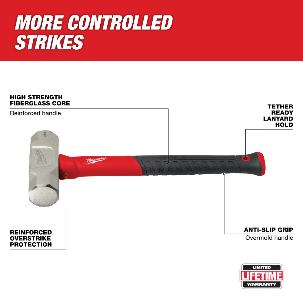 Milwaukee 48-22-9314 - 4lb Fiberglas-Schlosserhammer