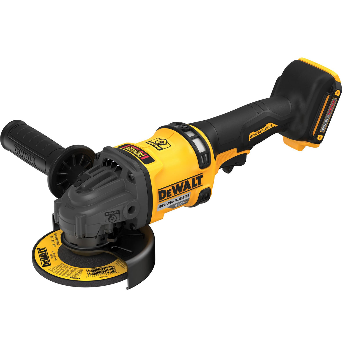 DEWALT DCG418B 60V MAX* Brushless Cordless 4-1/2 in. - 6 in. Grinder with KICKBACK BREAK (Tool Only) - product view