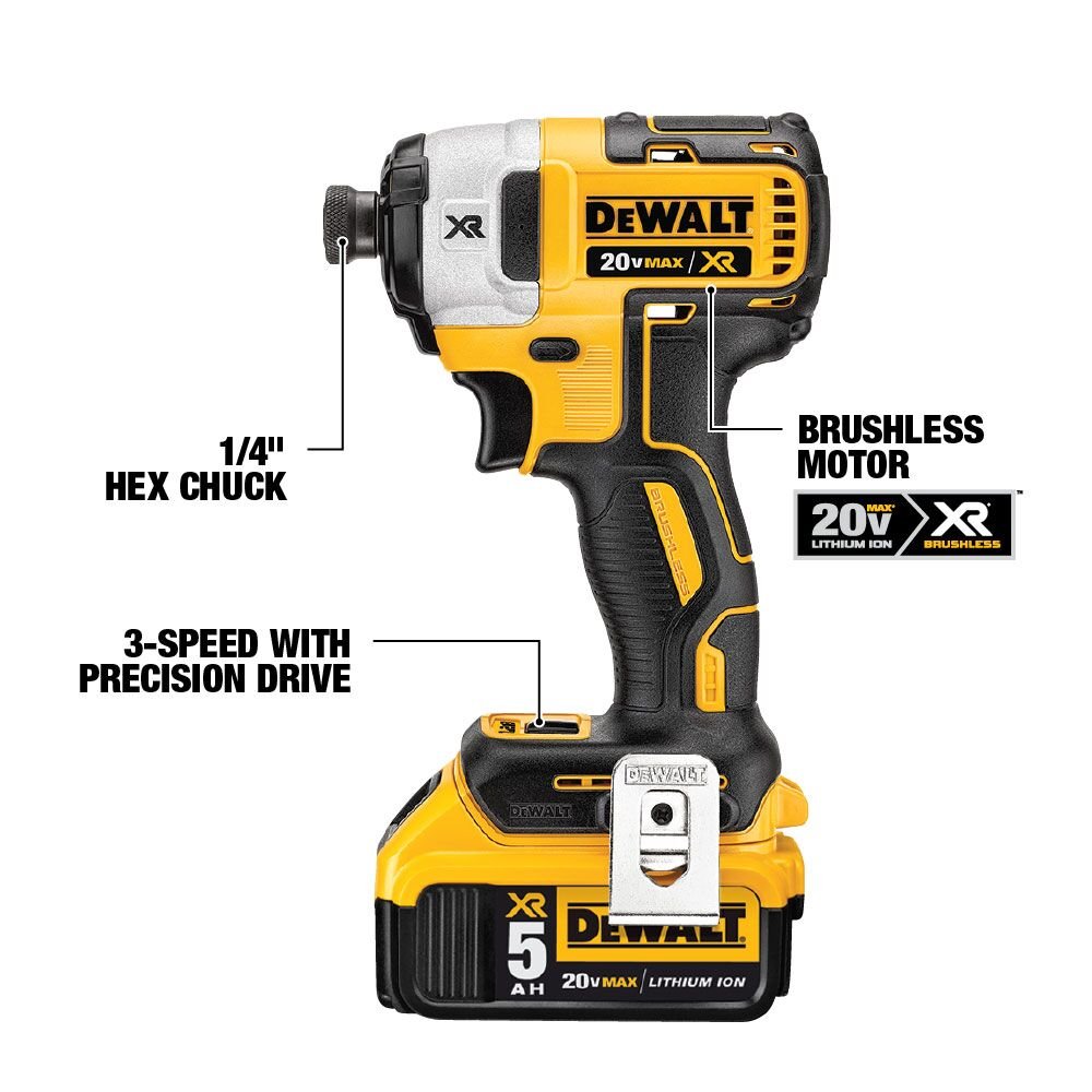 DEWALT DCK695P2 20V MAX XR 6-Tool Combo Kit - feature callout