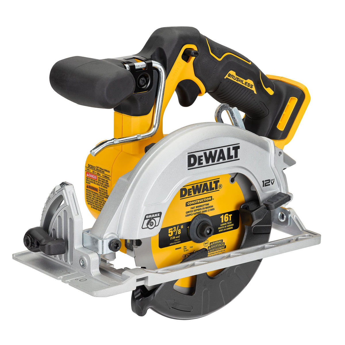 DEWALT DCS512B XTREME™ 12V MAX* 5-3/8 IN. BRUSHLESS CORDLESS CIRCULAR SAW (TOOL ONLY) - product view