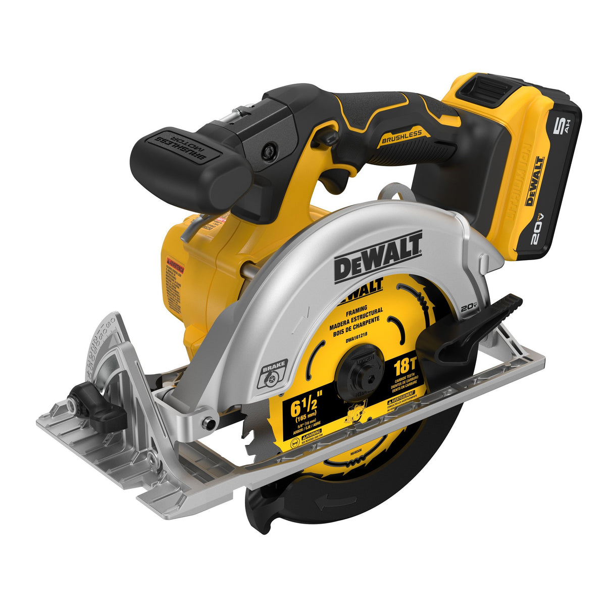 DEWALT DCS565P1 20V MAX 6-1/2 BRUSHLESS CIRC SAW (KIT) - product view