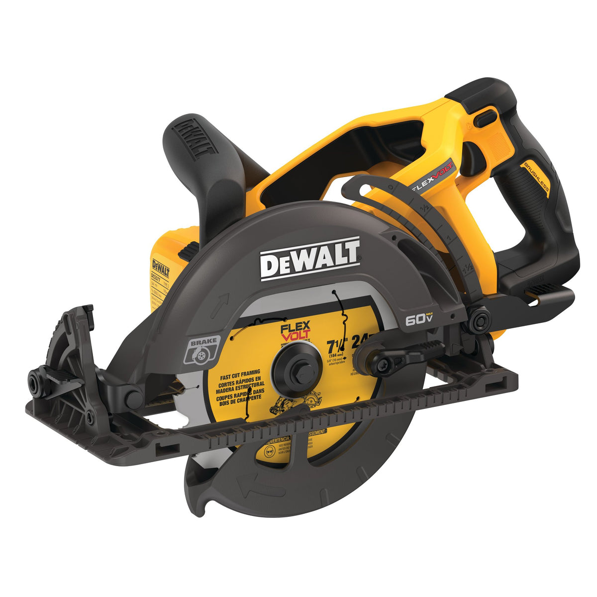 DEWALT DCS577B FLEXVOLT 60V MAX* Circular Saw For Framing, 7-1/4-Inch, Tool Only - product view