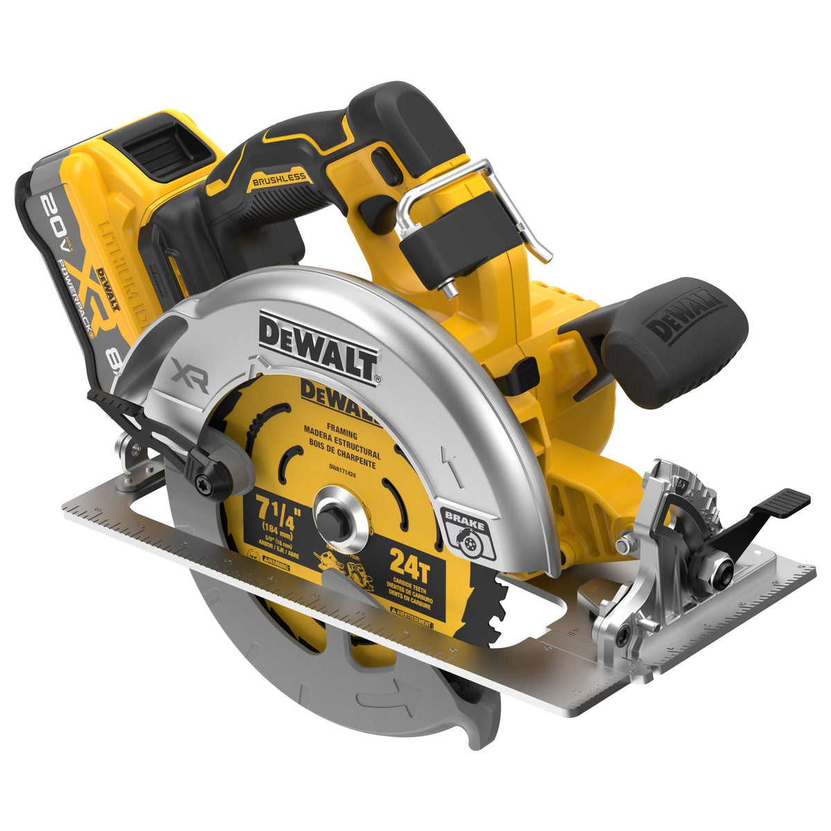 DEWALT DCS590WW1 20V MAX XR BRUSHLESS CORDLESS 7-1/4 IN. CIRCULAR SAW KIT - product view