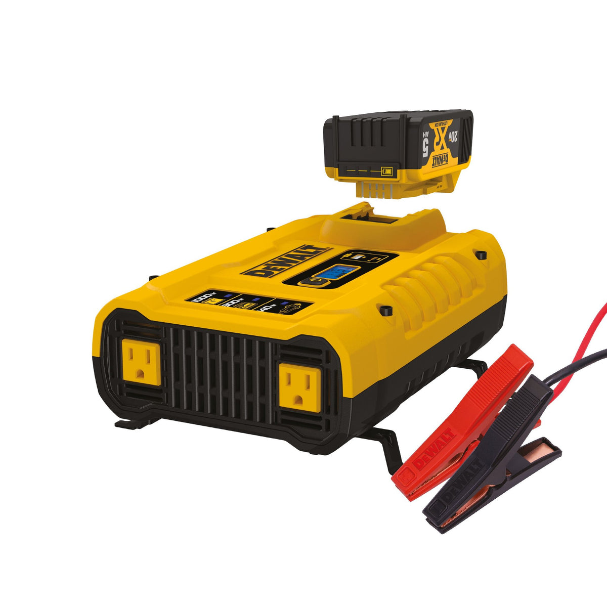 DEWALT DXAEPIP3W-CA 3-Way 1000-Watt Power Inverter Compatible with 20-Volt XR 5 AH Lithium-Ion Battery (Not In - product view